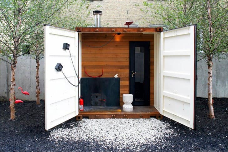 Shipping Container Sauna