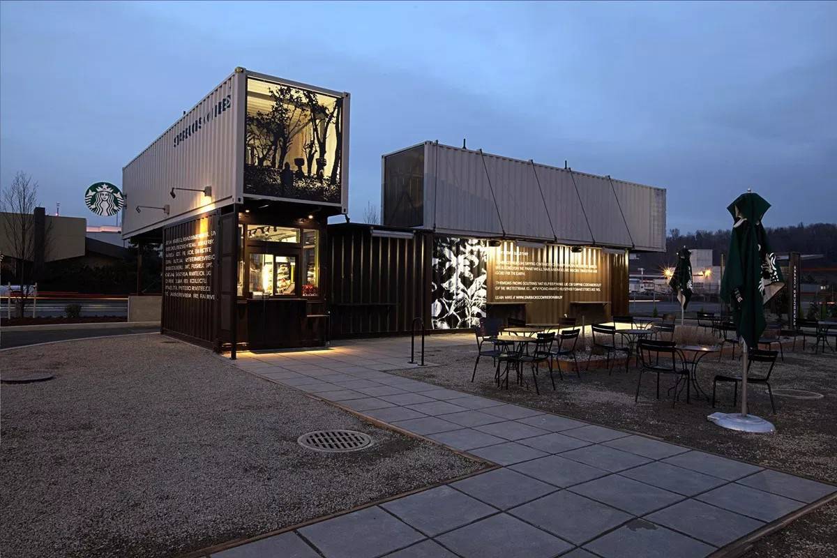 Shipping Container Starbucks