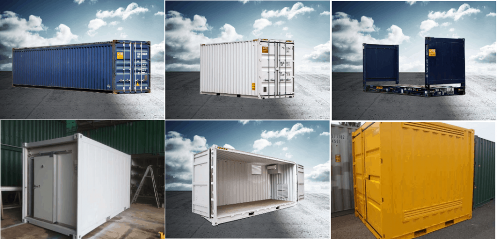 diffferent types of shipping container from Tiger