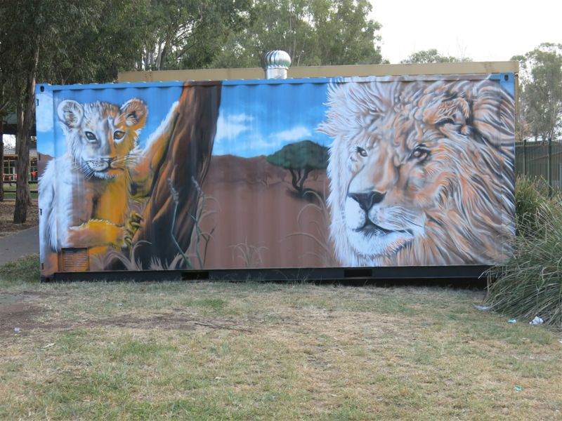 shipping container murals
